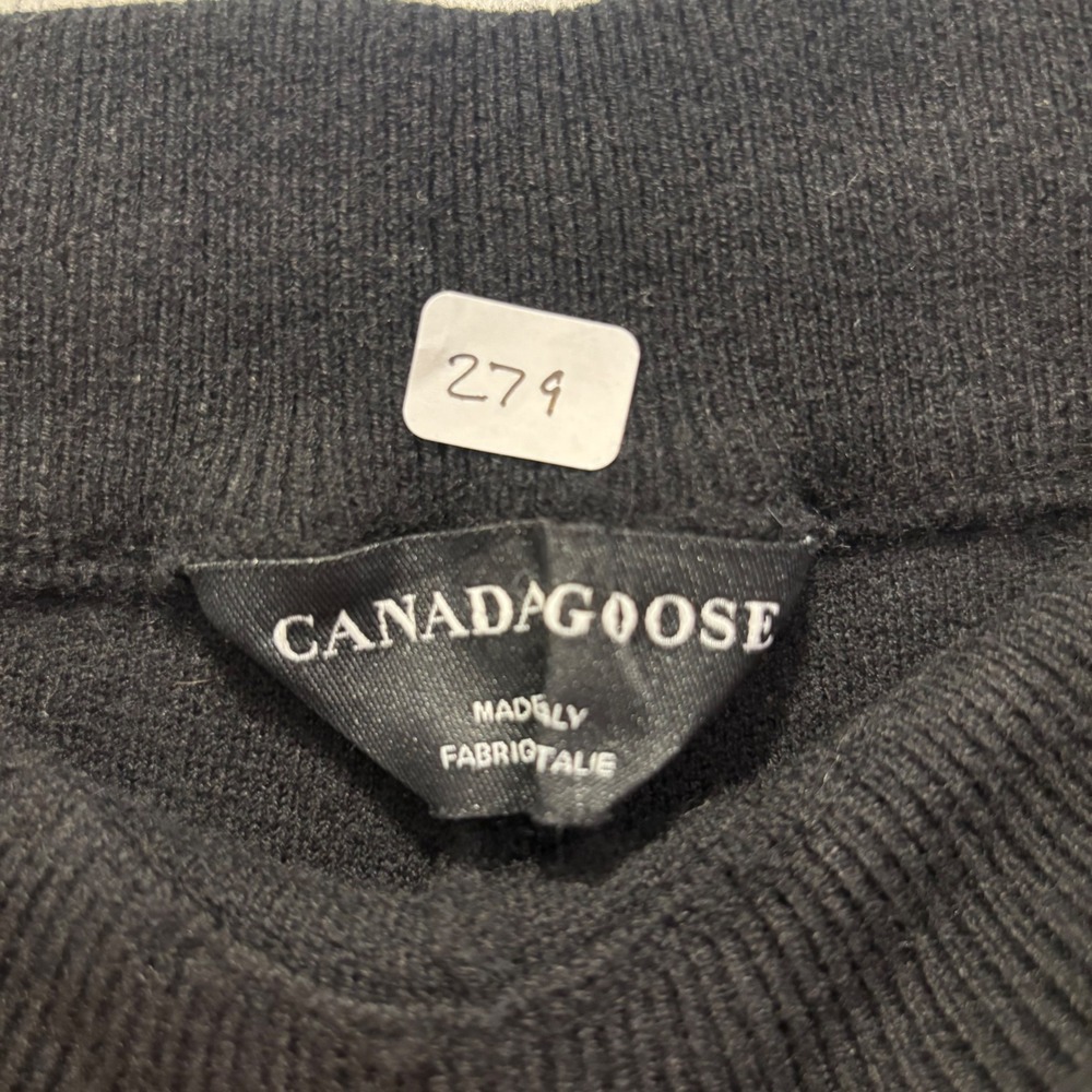 Canada Goose Womens Black Wool Blend Knit Cozy Sweatpants Made in Italy XL - Picture 2 of 8